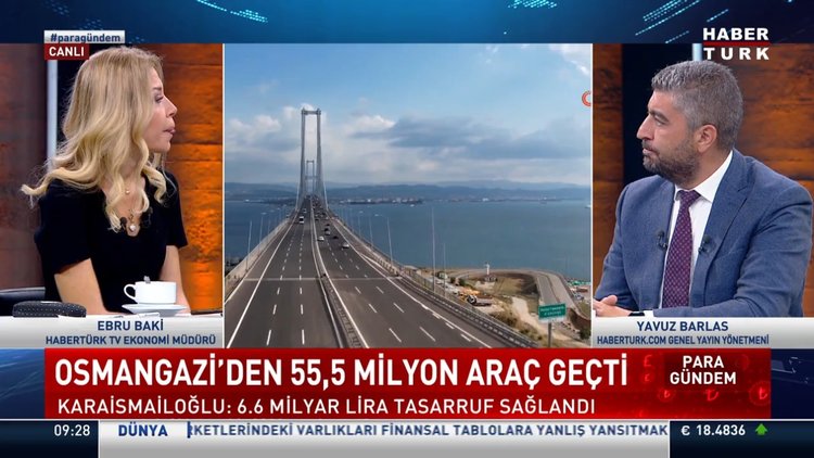 Osmangazi Köprüsü’nden 55.5 milyon araç geçti