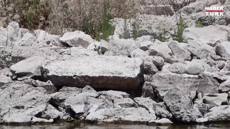Eğirdir Gölündeki adacıkta tarihi eser kalıntıları bulundu