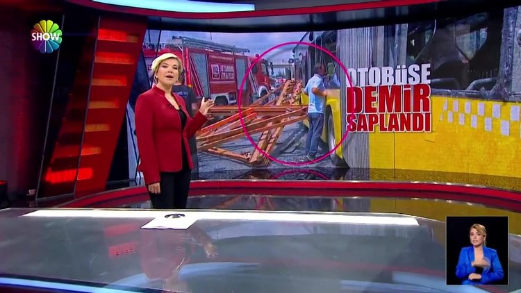 Otobüse demir saplandı!