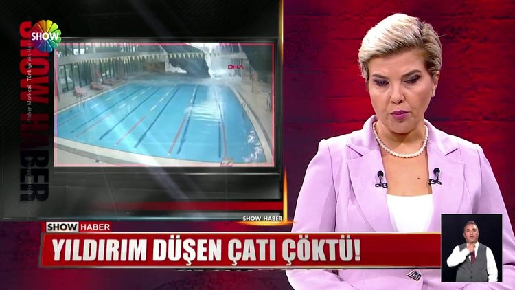 Yıldırım düşen çatı çöktü!
