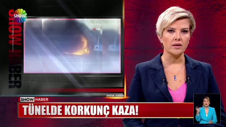 Tünelde korkunç kaza!