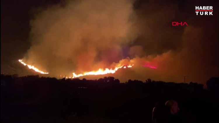 Söke'de orman yangını