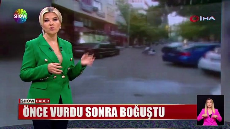 Önce vurdu sonra boğuştu
