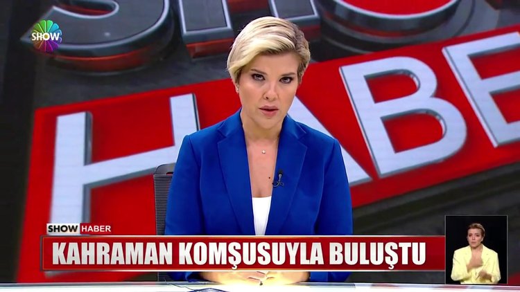 Kahraman komşusuyla buluştu