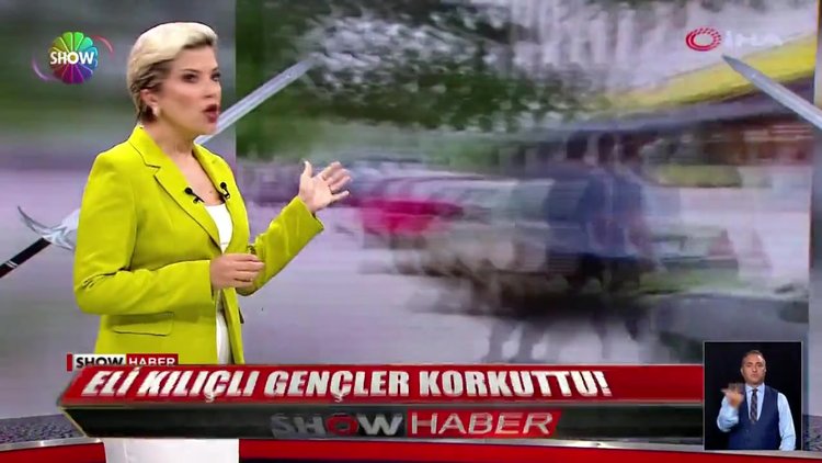 Eli kılıçlı gençler korkuttu!