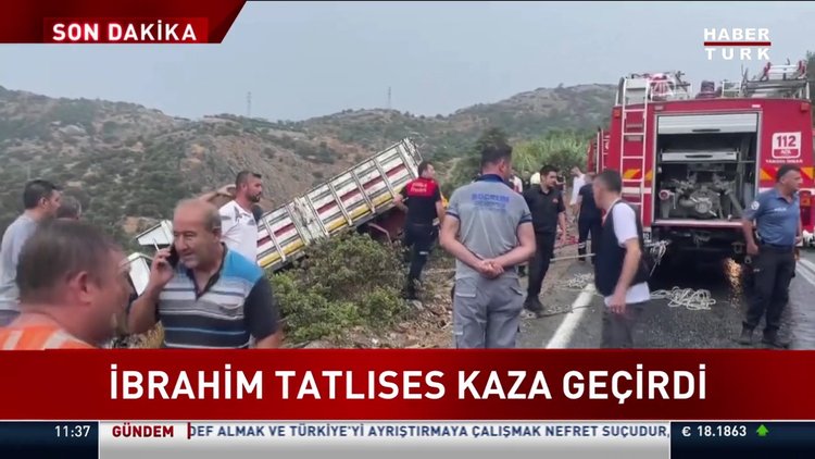 İbrahim Tatlıses trafik kazası geçirdi! Olay yerinden görüntüler...
