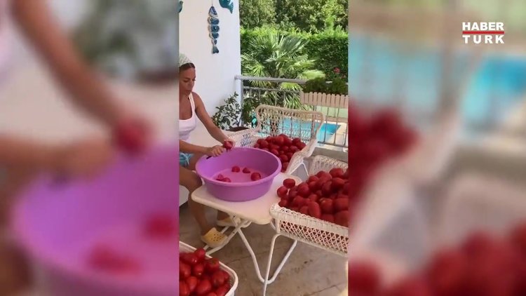 Seda Üren'den kışlık erzak hazırlıkları