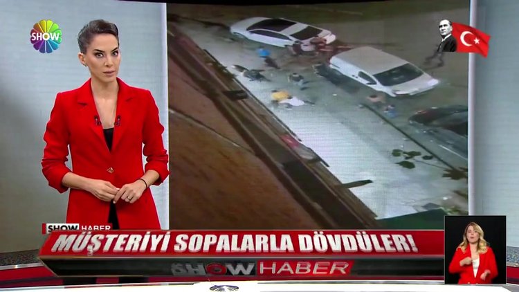 Müşteriyi sopalarla dövdüler!