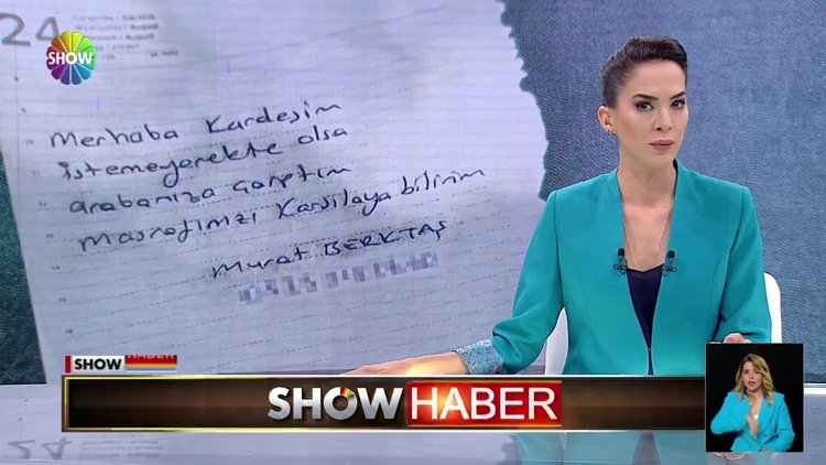 Kaza yaptı telefon numaralı not bıraktı