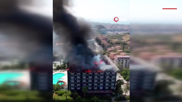 Alanya'da korkutan otel yangını!