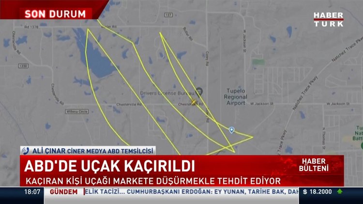 ABD'de uçak kaçırıldı