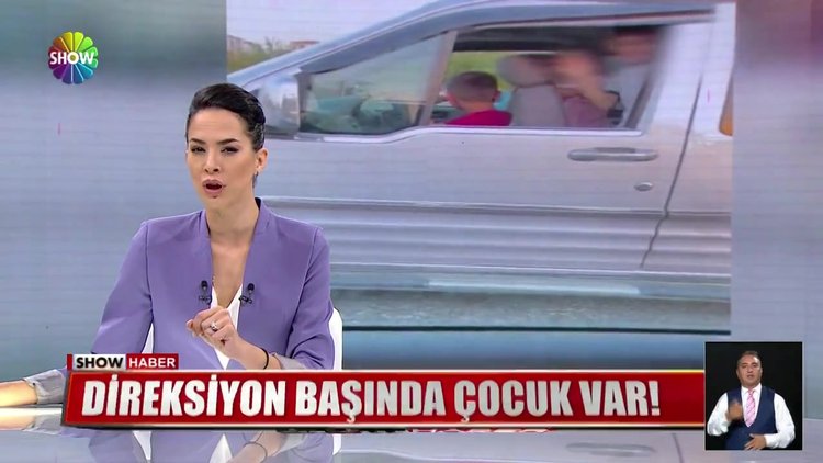Direksiyon başında çocuk var!