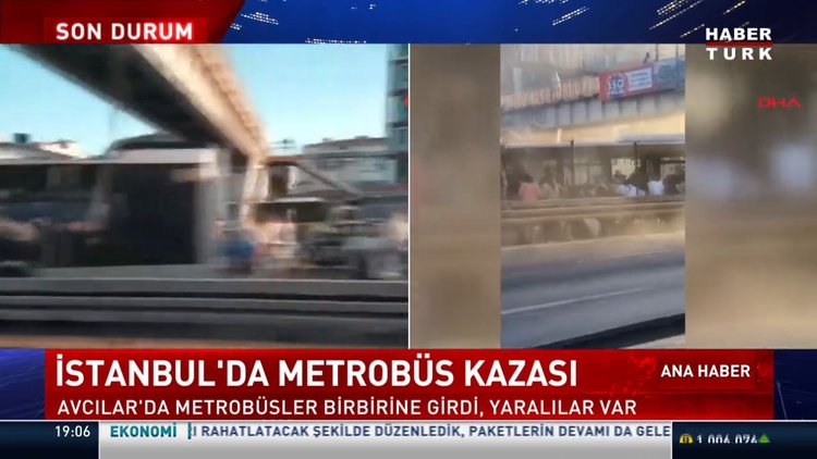 İstanbul'da metrobüs kazası!