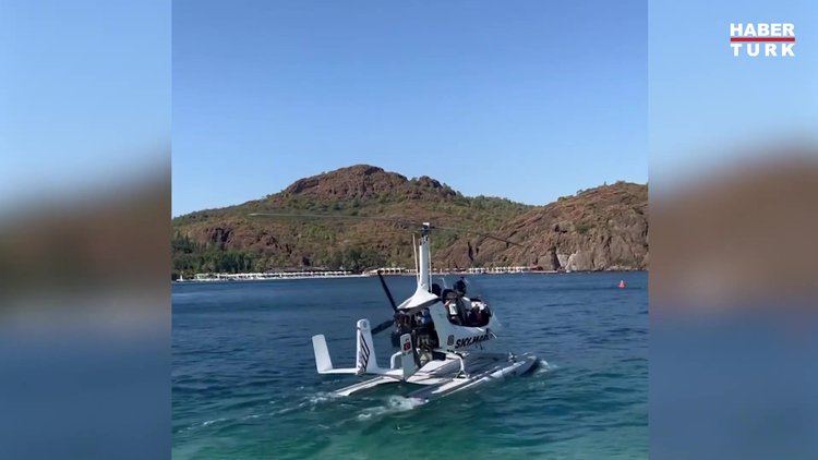 Süreyya Yalçın'ın 'deniz uçağı' ile yolculuğu
