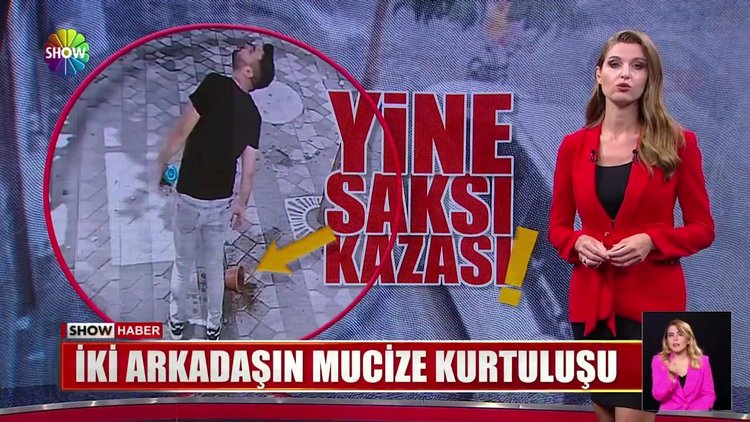 Saksı az kalsın can alıyordu!