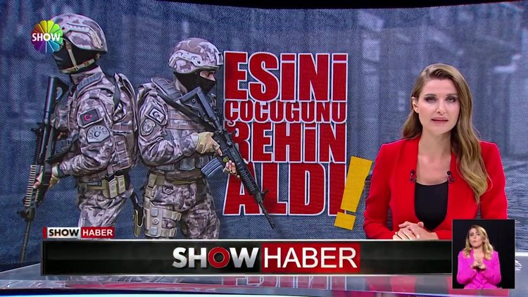 Eşini ve çocuğunu rehin aldı