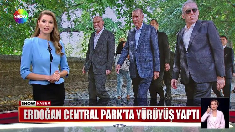 Erdoğan Central Park'ta yürüyüş yaptı