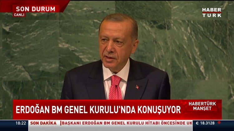 Cumhurbaşkanı Erdoğan BM 77. Genel Kurulu'nda açıklamalar