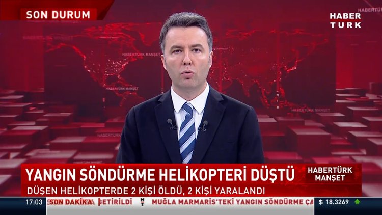 Denizli'de yangın söndürme helikopteri düştü!