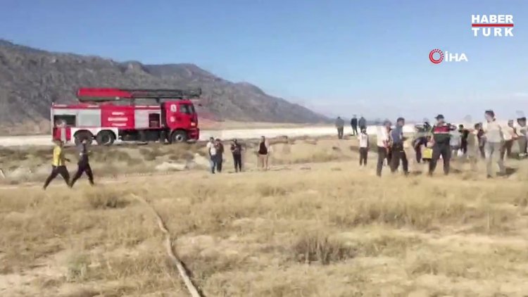 Denizli'de yangın söndürme helikopteri düştü!