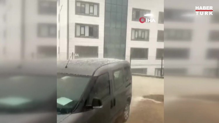 Tokat'ta sağanak ve dolu yağışı