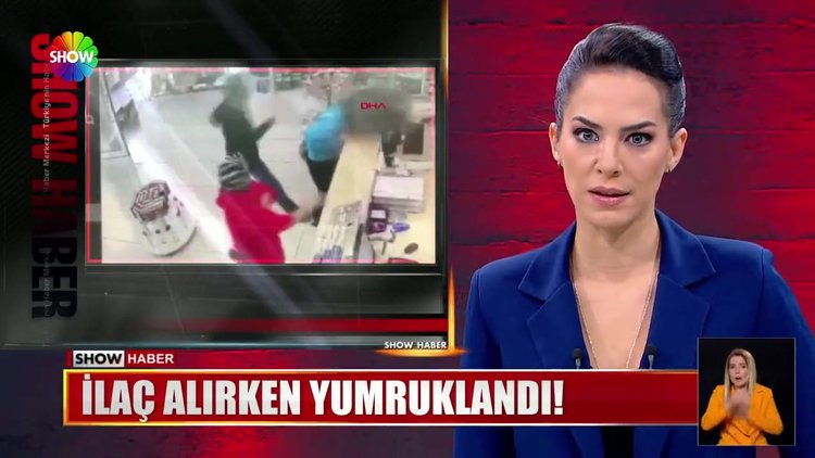 İlaç alırken yumruklandı!