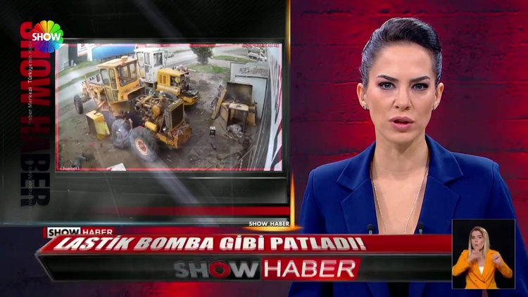 Lastik bomba gibi patladı!