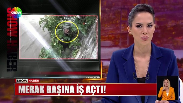 Dereye bakarken kendini suda buldu