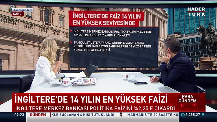 İngiltere Merkez Bankası politika faizini son 14 yılın en yüksek seviyesine çıkardı