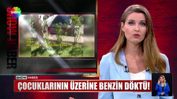 Çocuklarının üzerine benzin döktü!