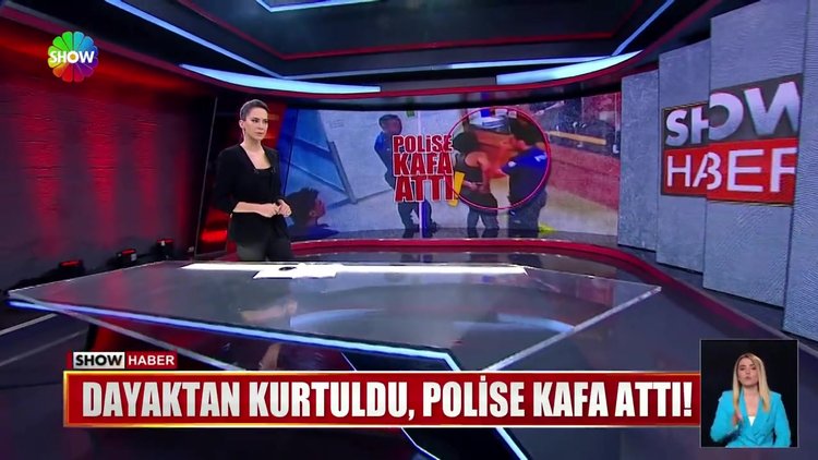 Dayaktan kurtuldu, polise kafa attı!