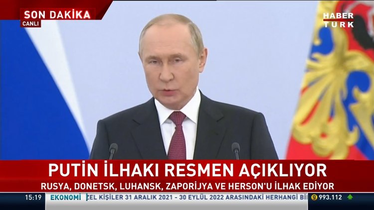 Rusya Devlet Başkanı Putin, Donetsk, Luhanks, Herson Zaporijya'nın ilhakını resmen açıkladı