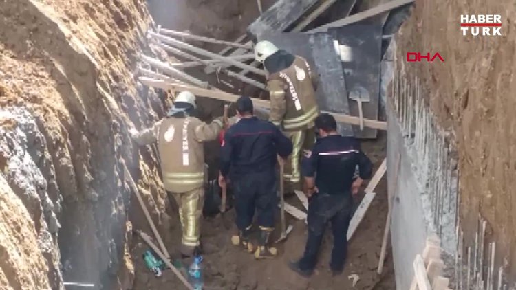 Maltepe'de inşaat alanında göçük