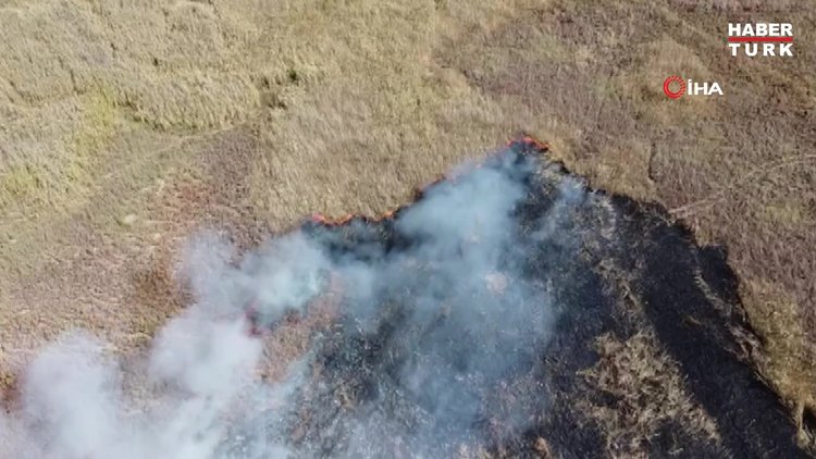 Eber Gölü'nde yangın