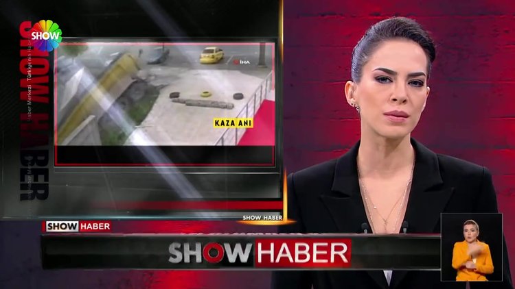 Freni boşalan kamyon taksi durağına çarptı!