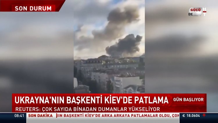 Ukrayna'nın başkenti Kiev'de patlama