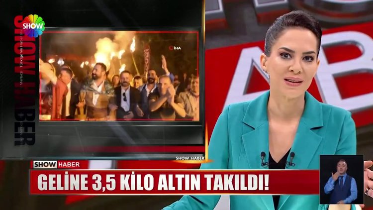 Geline 3,5 kilo altın takıldı!