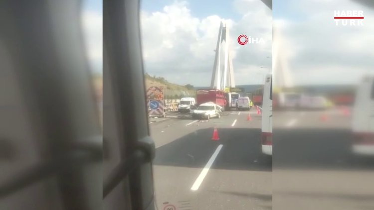 Yavuz Sultan Selim Köprüsü girişinde zincirleme kaza