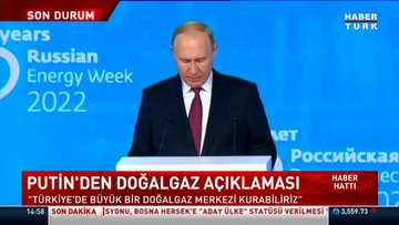 Rusya Devlet Başkanı Putin'den doğalgaz açıklaması: Türkiye'de Avrupa için büyük bir gaz merkezi kurabiliriz