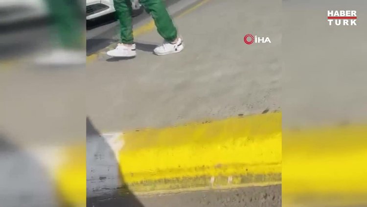 Küçükçekmece'de taksici terörü kamerada