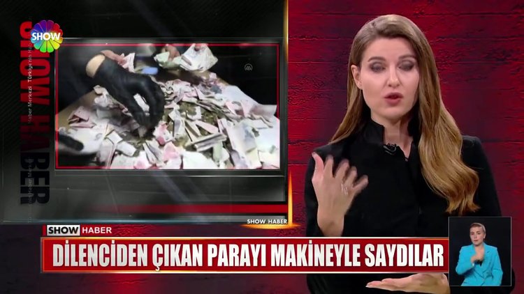 Dilenciden çıkan parayı makineyle saydılar