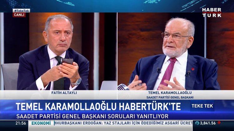 SP Lideri Temel Karamollaoğlu'ndan Teke Tek programında Fatih Altaylı'ya açıklamalar - 2