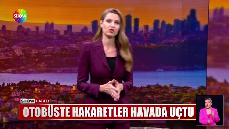 Otobüste hakaretler havada uçtu