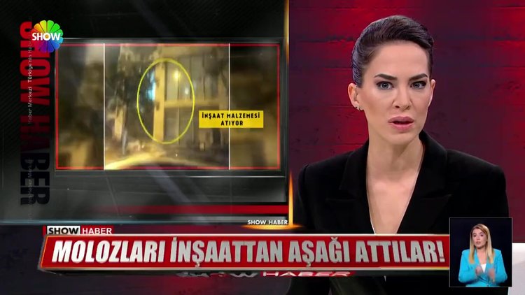 Molozları inşaattan aşağı attılar!