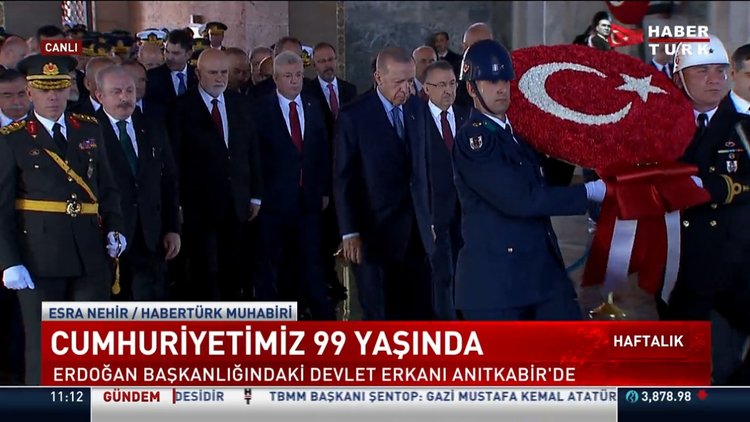 Devlet erkanı Anıtkabir'de