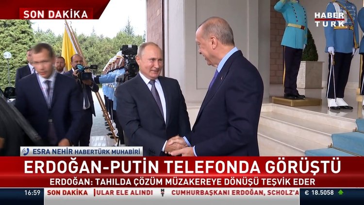 Cumhurbaşkanı Erdoğan, Rusya Devlet Başkanı Putin ile görüştü