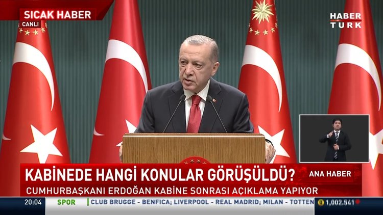 Cumhurbaşkanı Recep Tayyip Erdoğan'dan açıklamalar