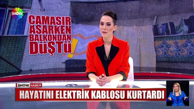 Çamaşır asarken balkondan düştü!