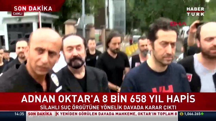 Adnan Oktar'a 8 bin 658 yıl hapis cezası
