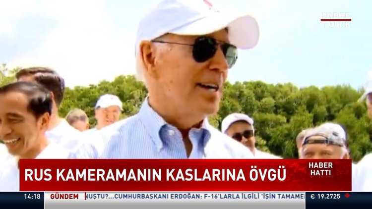 ABD Başkanı Biden Rus kameramanın kaslarını övdü, gündem oldu